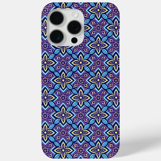Levendig Boho geometrisch bloemenpatroon Case-Mate iPhone Case (Achterkant)