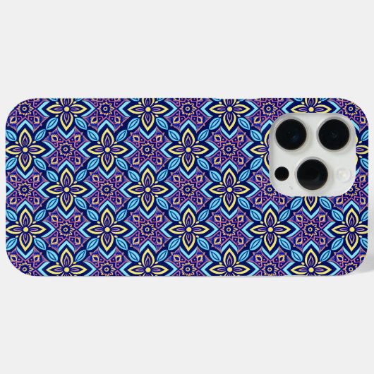 Levendig Boho geometrisch bloemenpatroon Case-Mate iPhone Case (Achterkant (horizontaal))