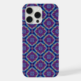 Levendig Boho geometrisch bloemenpatroon iPhone 15 Pro Max Case