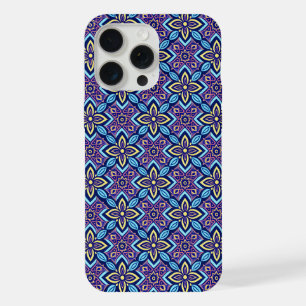 Levendig Boho geometrisch bloemenpatroon iPhone 15 Pro Max Case