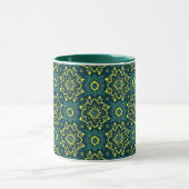 Levendig Boho geometrisch bloemenpatroon Mok (Midden)