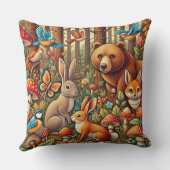 Levendig boslandschap met wilde dieren kussen (Achterkant)