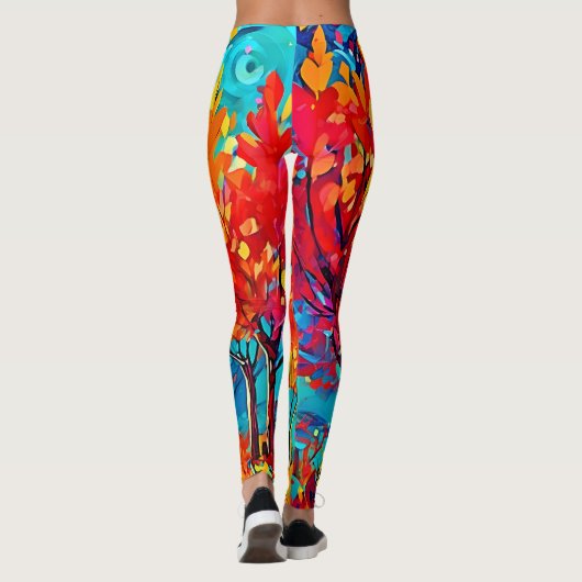 Levendig bospad naar de maan leggings (Achterkant)