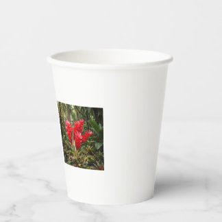 Levendig botanisch gemberbloesem koffiekopje papieren bekers