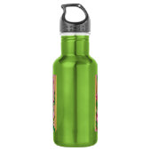 Levendig Botanisch Kolibrie Monogram Waterfles (Achterkant)