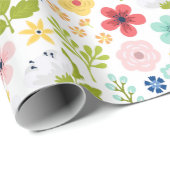 Levendig botanisch patroon cadeaupapier (Rol Hoek)