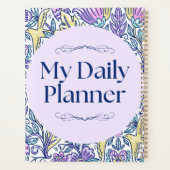 Levendig Botanisch Patroon Dagelijkse Organisator Planner (Achterkant)