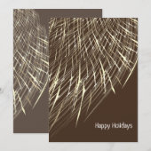 Levendig bruin en wit Easy Favorite Seizoen Feestdagenkaart (Voorkant / Achterkant)