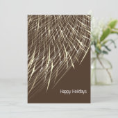 Levendig bruin en wit Easy Favorite Seizoen Feestdagenkaart (Staand voorkant)