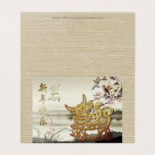 Levendig bucolische scène Chinees 0x Jaar 2021 pak Kaart (Buitenkant ongevouwen)