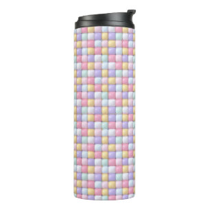 Levendig Candy Patroon   Pastel Bubble Gum Thermosbeker