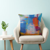 Levendig Canvas Abstracte Kunst Kussen (Stoel)