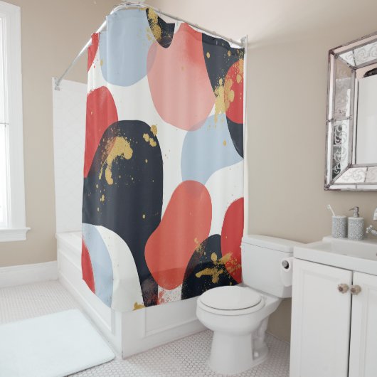 Levendig cascade douchegordijn (In situ)