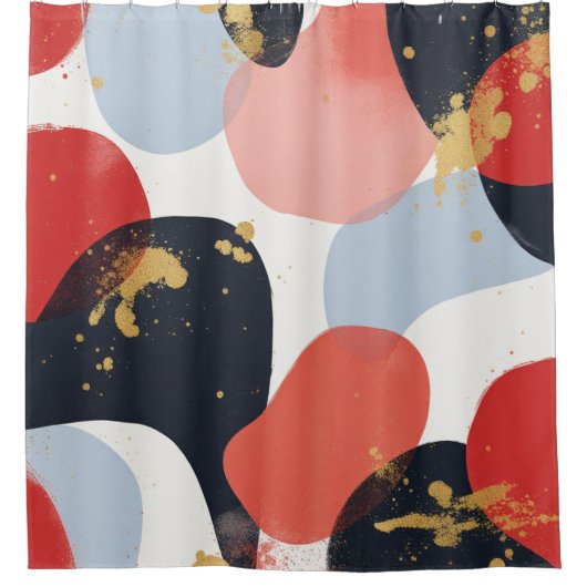 Levendig cascade douchegordijn (Voorkant)