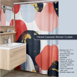 Levendig cascade douchegordijn