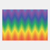 Levendig Chevron-patroon in Gradient Rainbow-kleur Inpakpapier Vel (Voorkant 3)