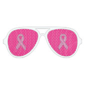 Levendig chroom glitter Style Roze lintbewustzijn Aviator Zonnebril (Voorkant)