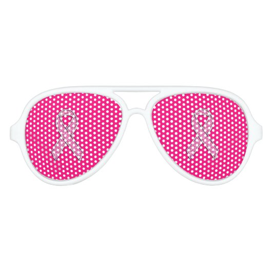 Levendig chroom glitter Style Roze lintbewustzijn Aviator Zonnebril (Voorkant)