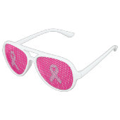 Levendig chroom glitter Style Roze lintbewustzijn Aviator Zonnebril (Gekanteld)