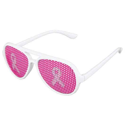 Levendig chroom glitter Style Roze lintbewustzijn Aviator Zonnebril (Gekanteld)