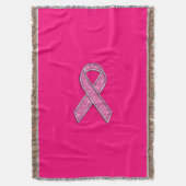 Levendig chroom glitter Style Roze lintbewustzijn Deken (Voorkant Verticaal)