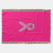 Levendig chroom glitter Style Roze lintbewustzijn Deken (Voorkant)