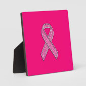 Levendig chroom glitter Style Roze lintbewustzijn Fotoplaat (Voorkant)