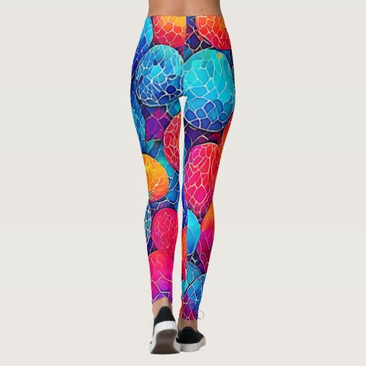 levendig cirkelpatroon leggings (Achterkant)