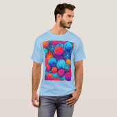 Levendig Cirkelpatroon T-shirt (Voorkant volledig)