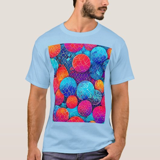 Levendig Cirkelpatroon T-shirt (Voorkant)