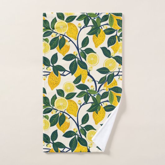 Levendig citroenboompje bad handdoek (Handdoek)