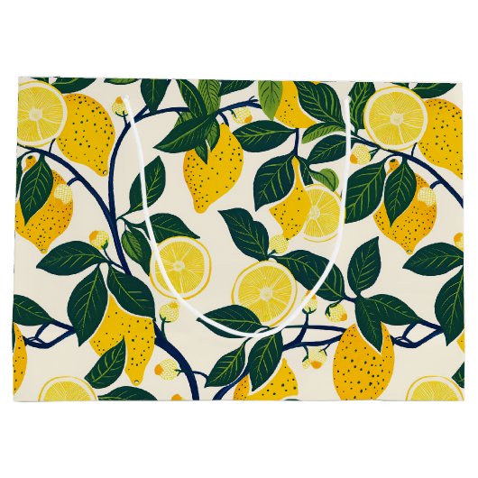 Levendig citroenboompje groot cadeauzakje (Achterkant)