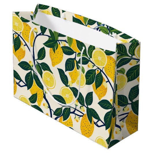 Levendig citroenboompje groot cadeauzakje (Achterkant Gekanteld)