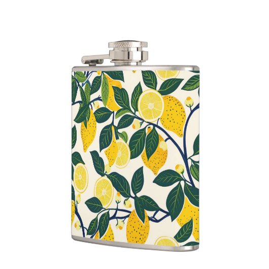 Levendig citroenboompje heupfles (Links)