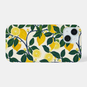 Levendig citroenboompje iPhone 15 case (Achterkant horizontaal)