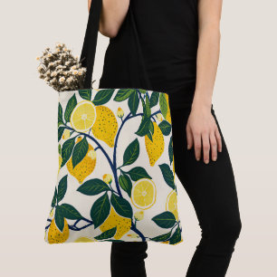 Levendig citroenboompje tote bag