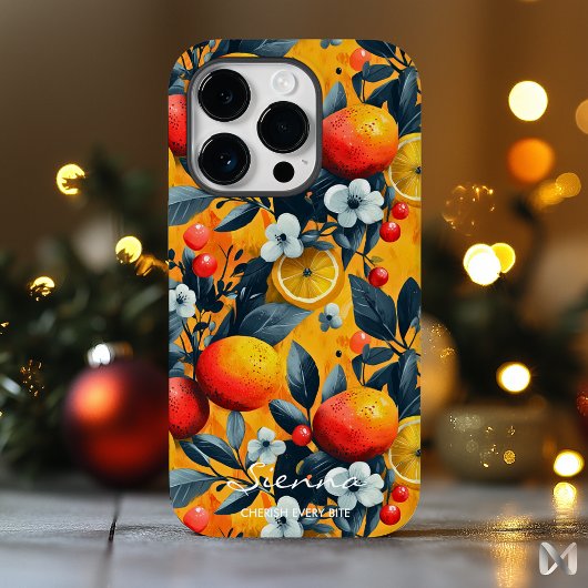 Levendig citrus- en bessenpatroon voor een frisse Case-Mate iPhone case