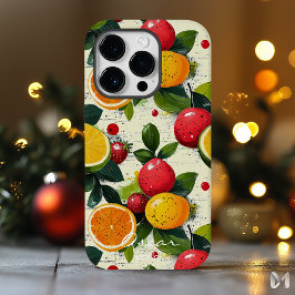 Levendig citrus- en bessenvruchtenontwerp frisse u Case-Mate iPhone 14 pro hoesje