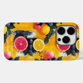Levendig citrusfruit met vetgeel en Sinaasappel Case-Mate iPhone Case (Achterkant (horizontaal))