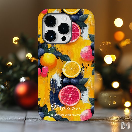 Levendig citrusfruit met vetgeel en Sinaasappel Case-Mate iPhone Case