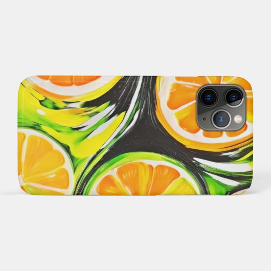 Levendig citrusschilderij Case-Mate iPhone case (Achterkant (horizontaal))
