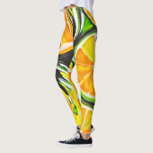 Levendig citrusschilderij leggings (Links)