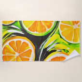 Levendig citrusschilderij strandlaken (Voorkant)