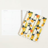 Levendig citrusvruchtenpatroon met groene bladeren planner (Display)