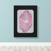 Levendig Contrast: Moderne Geometrische Abstracte  Canvas Afdruk (Insitu (Houten vloer))