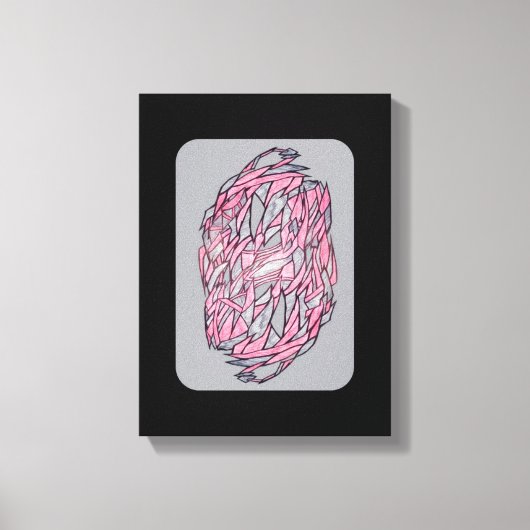 Levendig Contrast: Moderne Geometrische Abstracte  Canvas Afdruk (Voorkant)