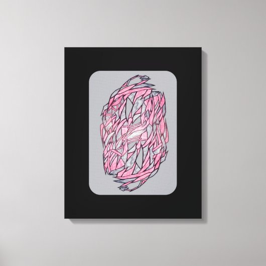 Levendig Contrast: Moderne Geometrische Abstracte Canvas Afdruk (Voorkant)