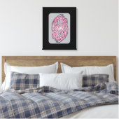 Levendig Contrast: Moderne Geometrische Abstracte Canvas Afdruk (Insitu (Slaapkamer))