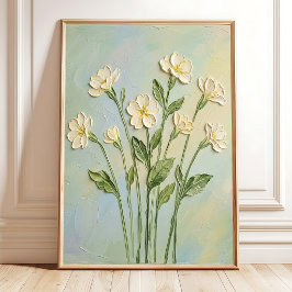 Levendig Crème Sleutelbloem Minimalistische Muurku Poster