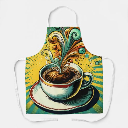 Levendig Cubaans koffiekopje Schort (Voorkant)